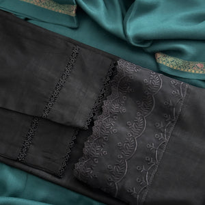 Black Khaddar Set