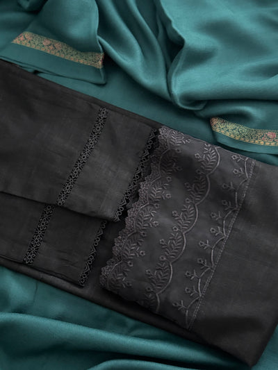 Black Khaddar Set