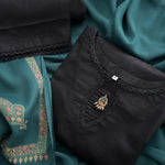 Black Khaddar Set
