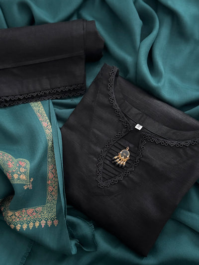 Black Khaddar Set