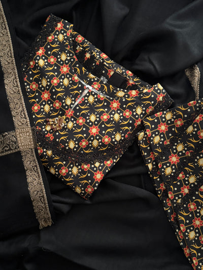 Printed Khaddar Set