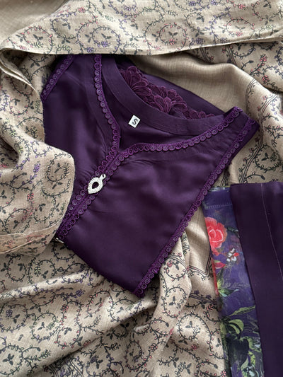 Purple Linen Set