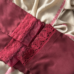 Maroon Linen Set