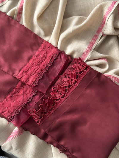 Maroon Linen Set