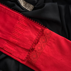 Red Khaddar Set