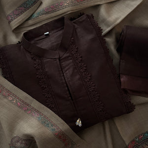 Brown Khaddar Set