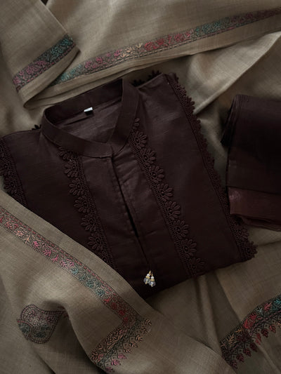 Brown Khaddar Set