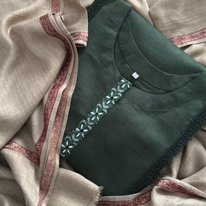 Green Khaddar Set